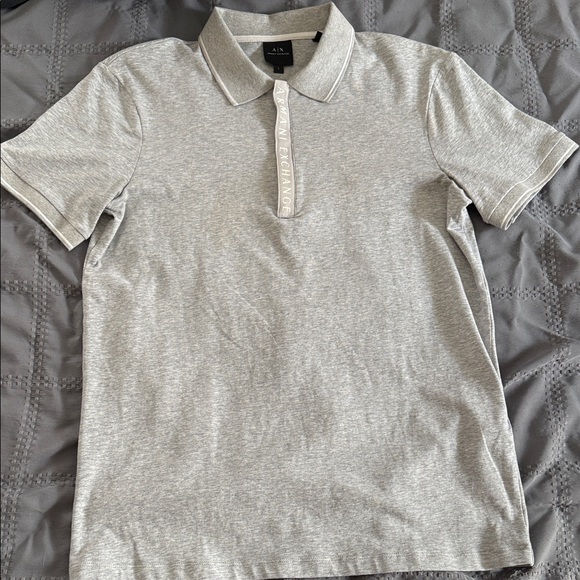 Armani Exchange Light Gray Polo Shirt - Picture 1 of 1